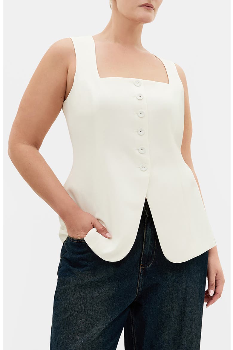 Abbie Square Neck Vest, Main, color, IVORY