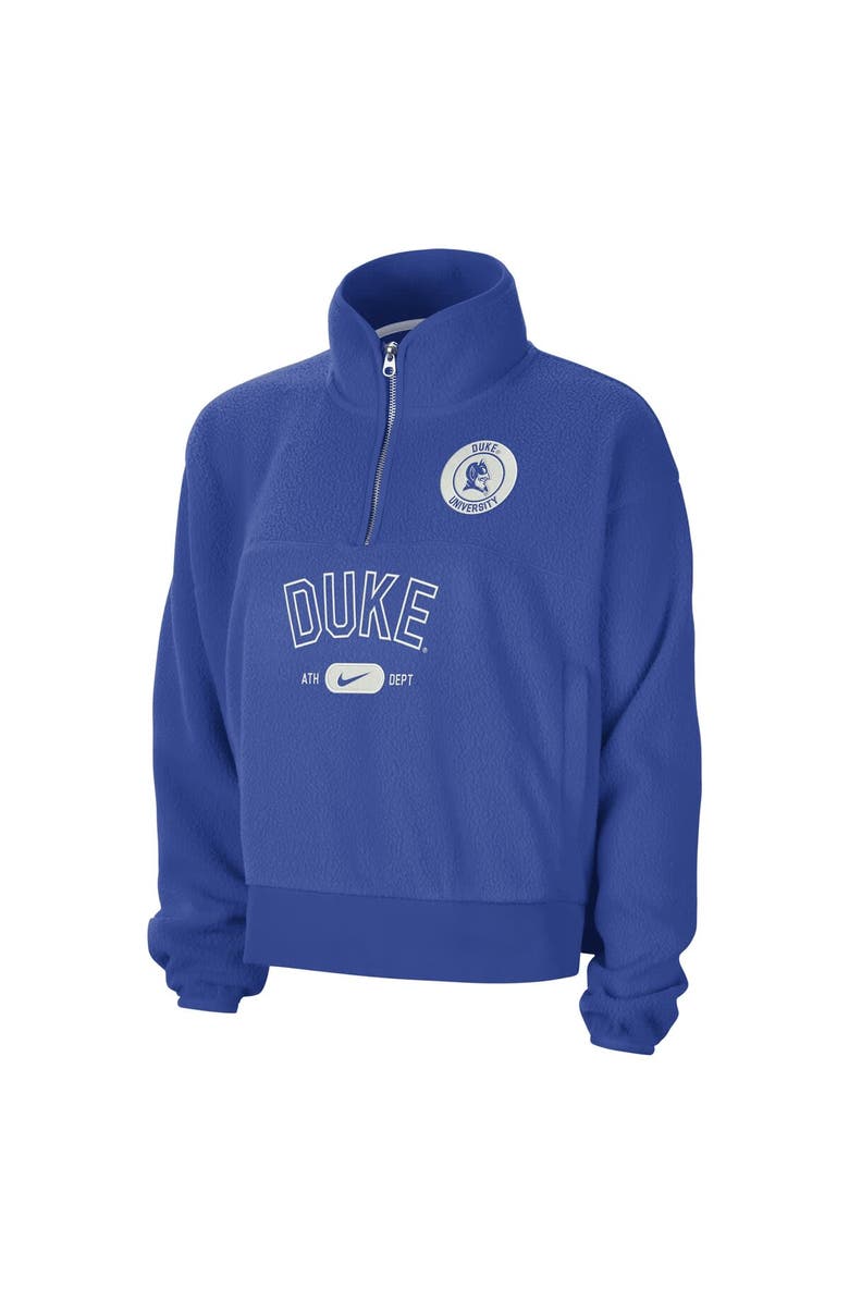 Nike Women's Nike Royal Duke Blue Devils Fly Fleece Quarter-Zip Jacket, Alternate, color,