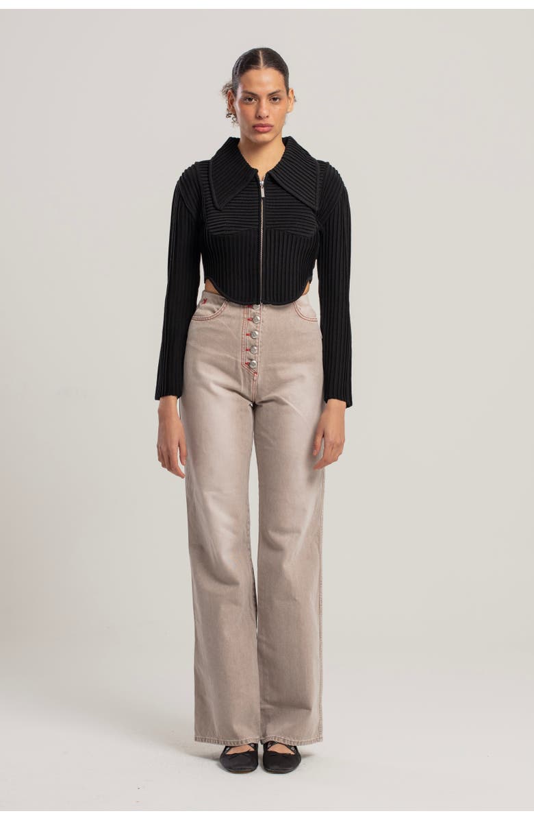 PCFG Pure Cotton Regular Fit Flare Denim Pant, Alternate, color, Blue