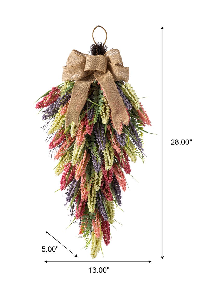 28"H Mixed Colors Heather Artificial Teardrop, Alternate, color, Purple