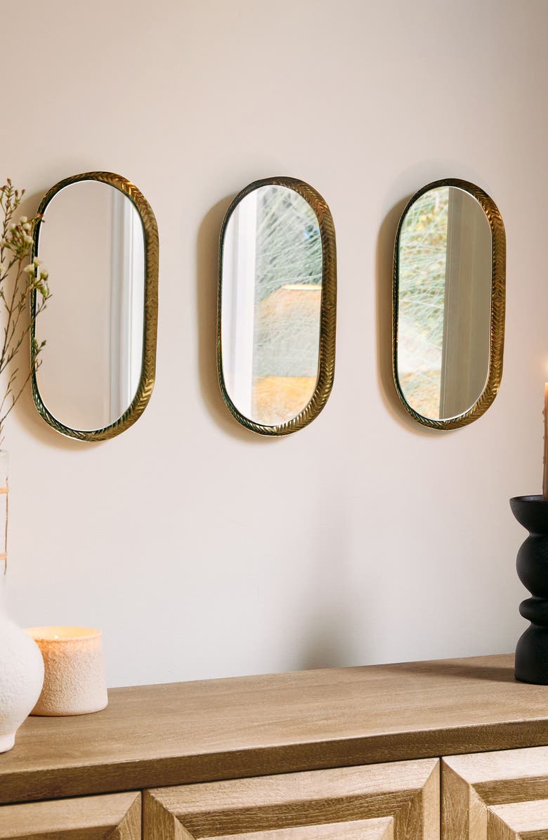 NEXT Set of 3 Decorative Mini Mirrors, Alternate, color,