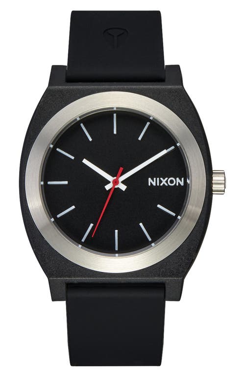 Nixon Time Teller OPP Silicone Strap Watch, 39.5mm in Black 