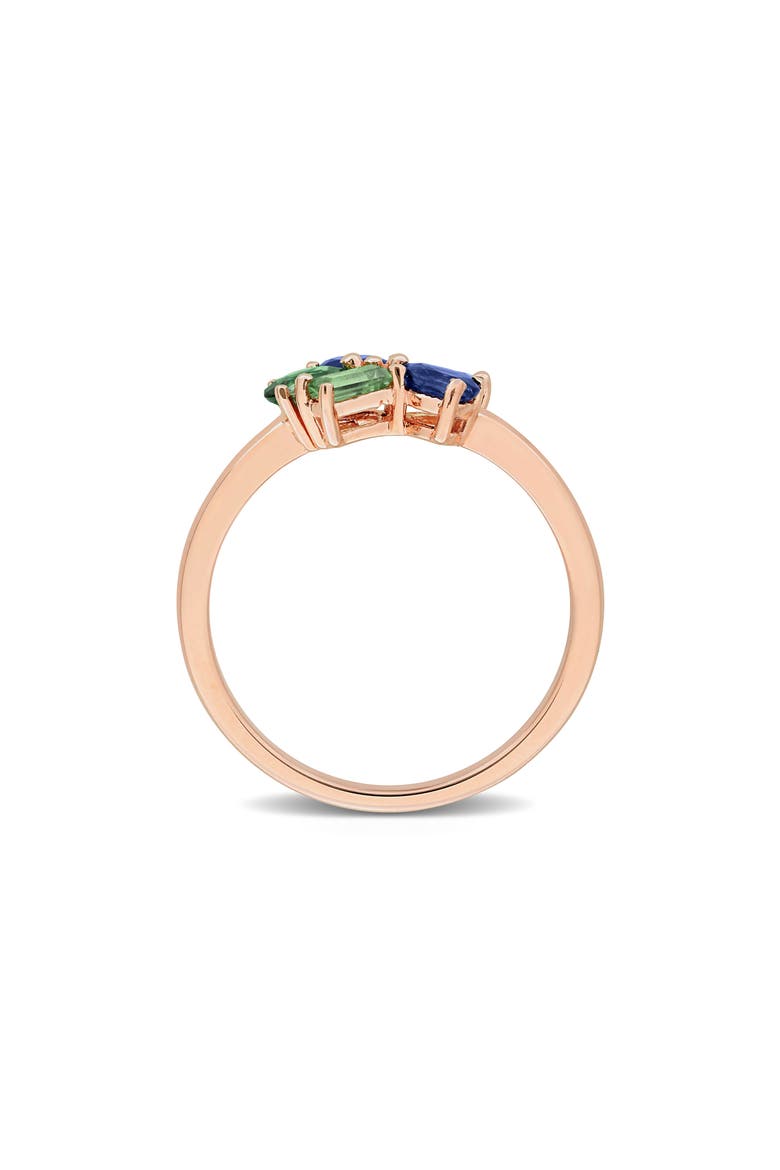 Mixed Cut Green and Blue Sapphire Ring, Alternate, color, MULTICOLOR