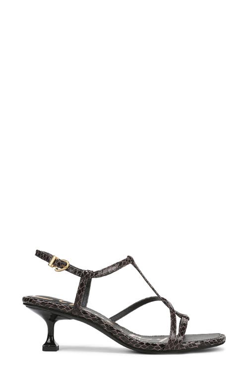 Circus Ny By Sam Edelman Jaida Snakeskin Embossed Strappy Sandal In Black