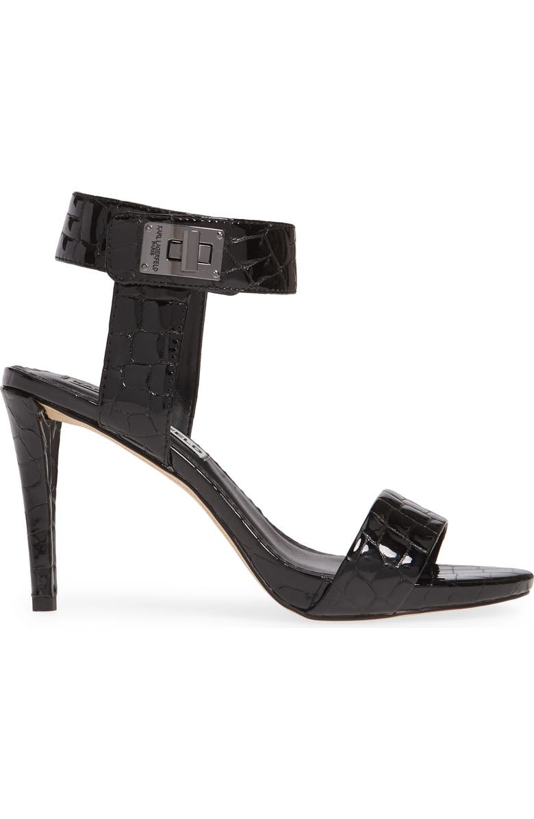 KARL LAGERFELD PARIS Olivia Ankle Strap Sandal, Alternate, color,
