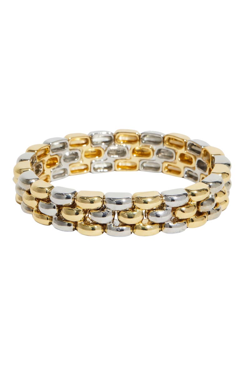 The Lili Two Tone Slip Bracelet, Alternate, color, GOLD