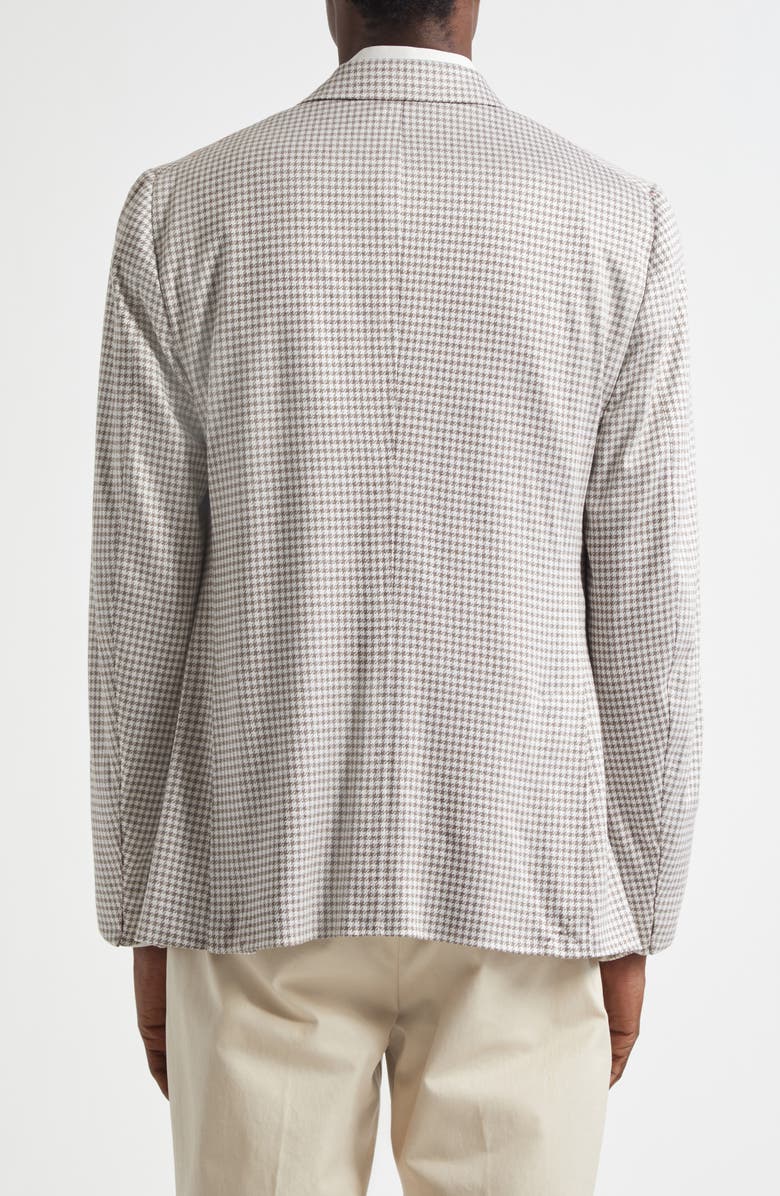 ISAIA Capri Houndstooth Silk & Cotton Sport Coat, Alternate, color, Bianco Ott