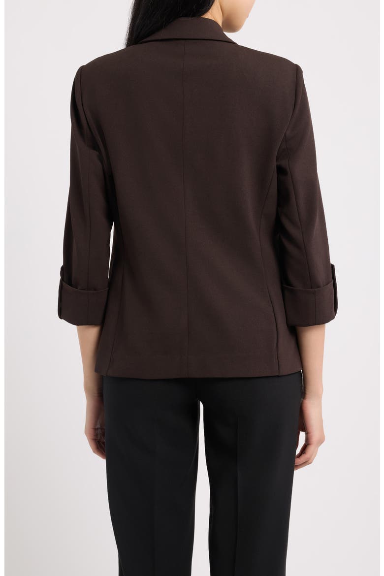 One-Button Blazer, Alternate, color, CHOCOLATE BROWN