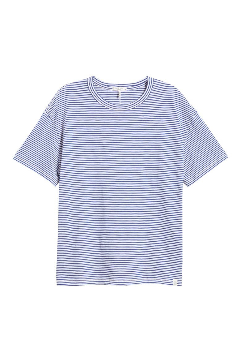 Stripe Boyfriend T-Shirt, Alternate, color, BLUE WHITE