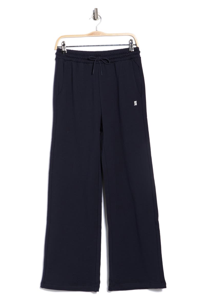 French Terry Wide Leg Pants, Alternate, color, NIGHT SKY/ BRIGHT WHITE