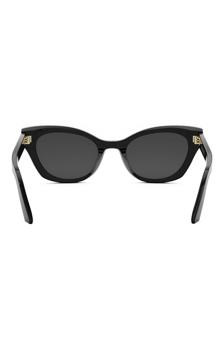'DiorMidnight B2I Cat Eye Sunglasses, Alternate, color, SHINY BLACK / SMOKE