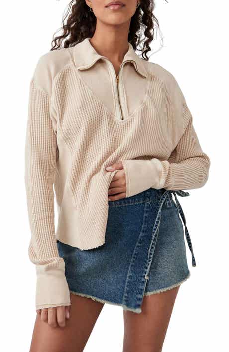 Free People Ashton Half Zip Thermal Top