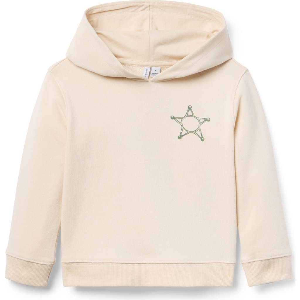 Janie And Jack Cowboy Hooded Sweatshirt In White