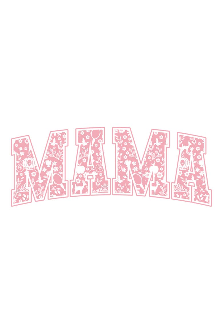 Men's Disney Mama Collegiate Items Pattern  Graphic T-Shirt, Alternate, color, White