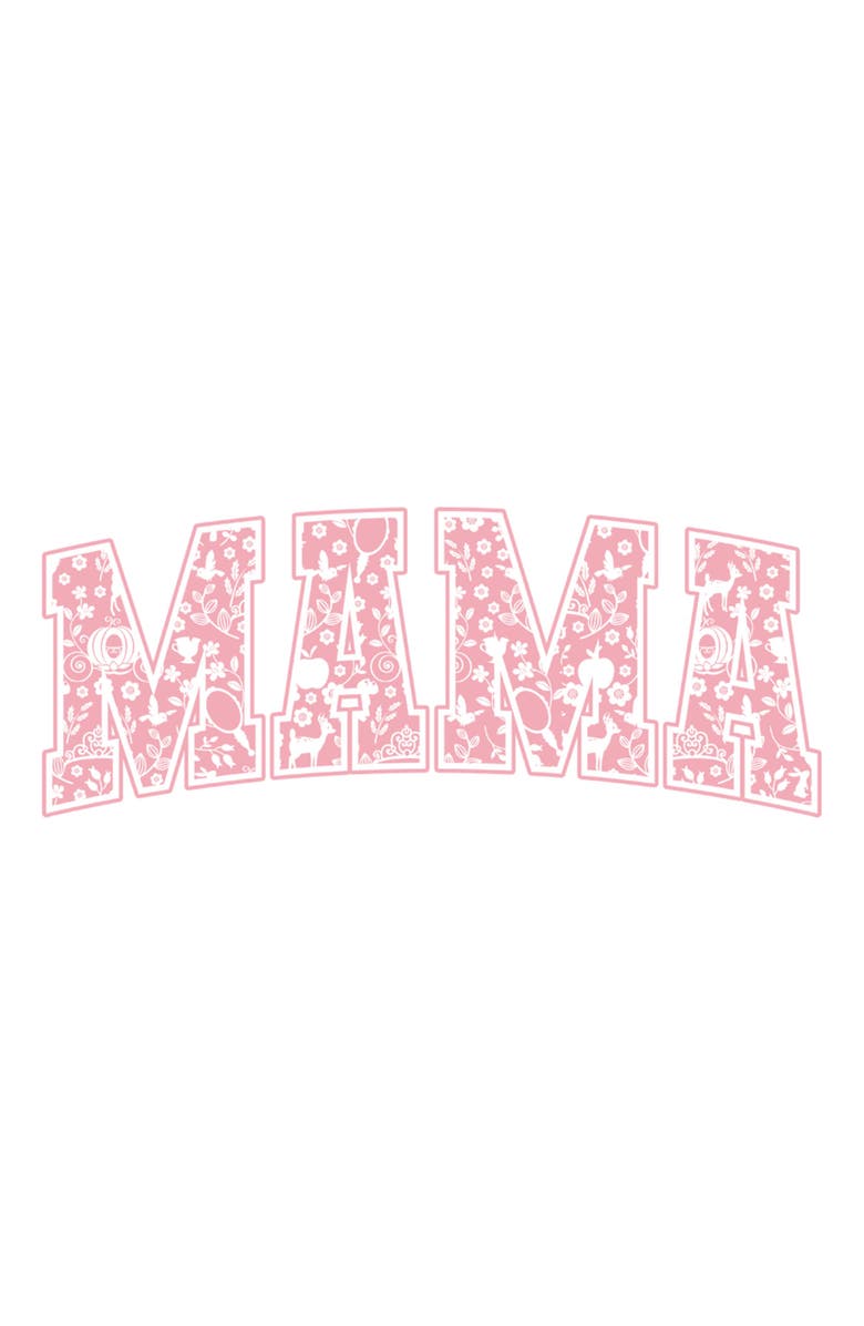 Disney Men's Disney Mama Collegiate Items Pattern Graphic T-Shirt, Alternate, color, White
