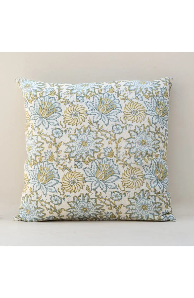 Mela Artisans Bloom Blockprint Pillow - Cover Only, Main, color, Blue