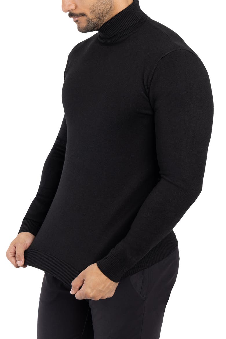Turtleneck Pullover Sweater, Alternate, color, BLACK