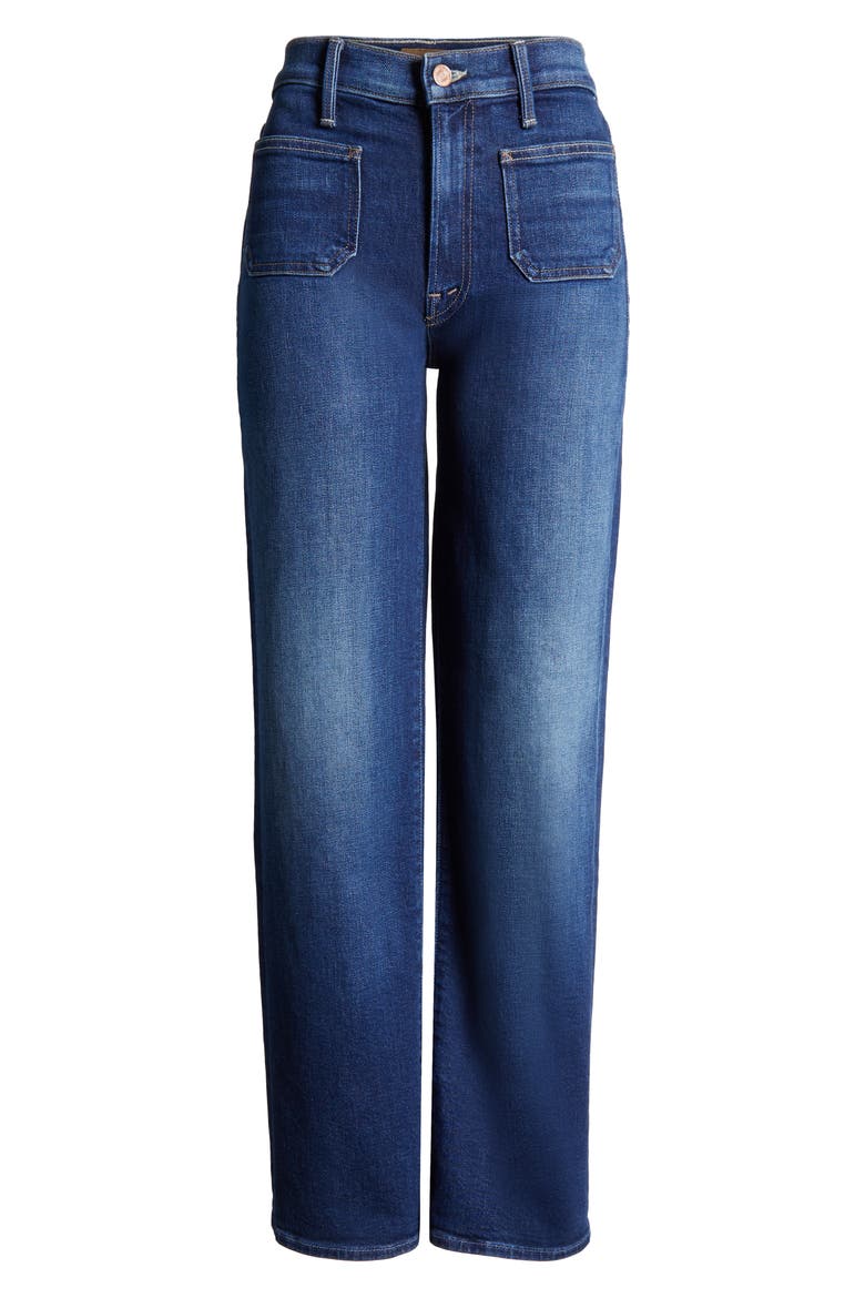 The Lil Rambler Patch Pocket High Waist Straight Leg Jeans, Alternate, color, THESE BOOTS ARE MADE FOR WALKING