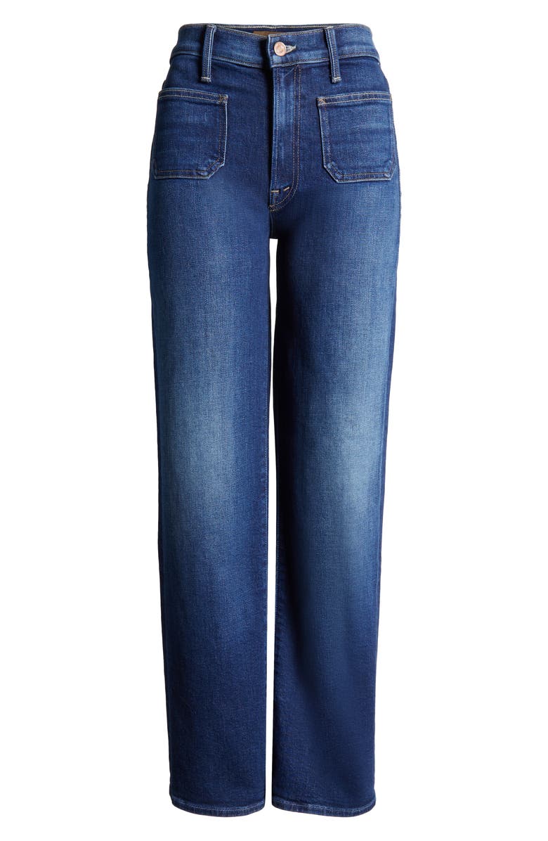MOTHER The Lil Rambler Patch Pocket High Waist Straight Leg Jeans, Alternate, color, Made For Walking