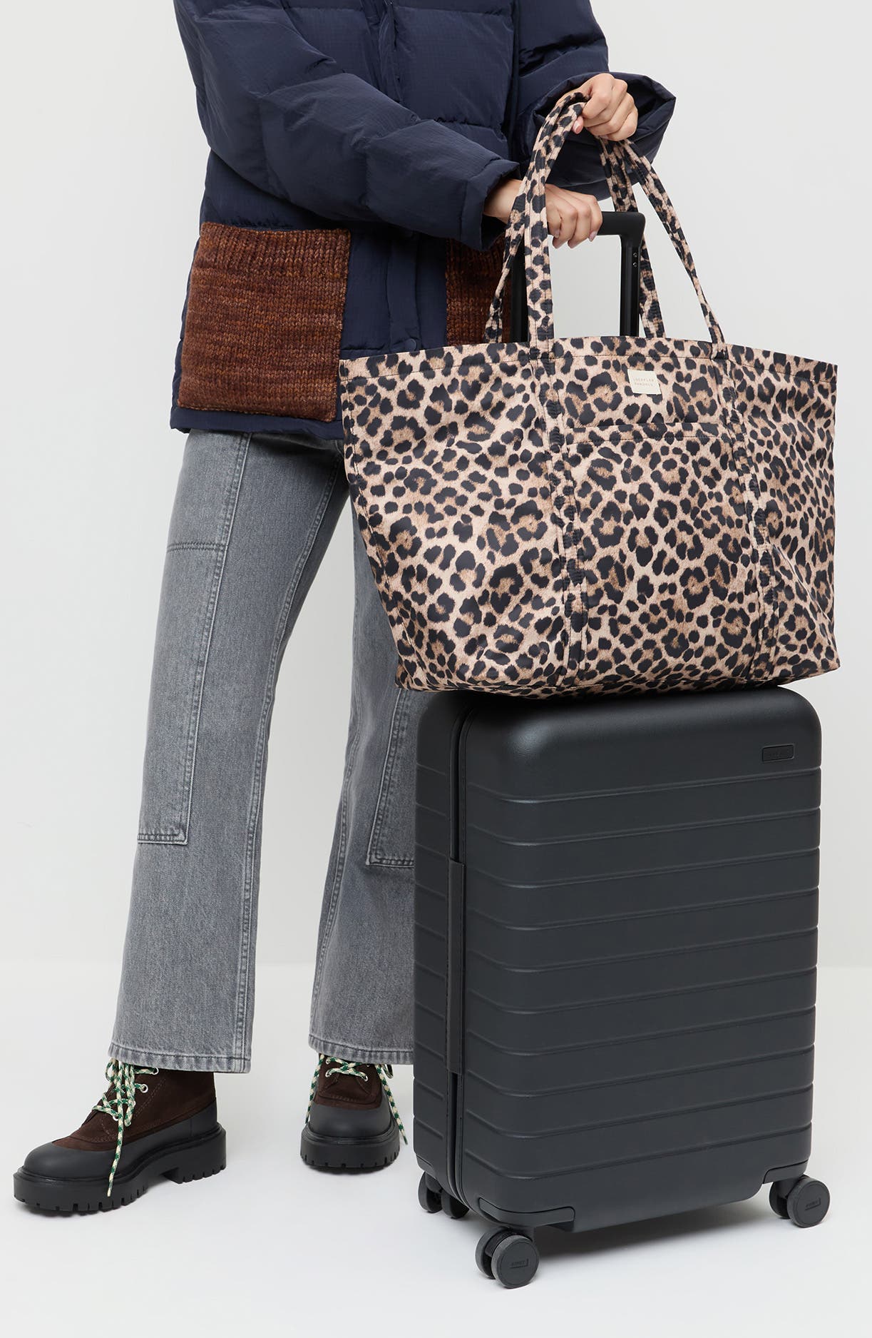 Loeffler Randall Dina Leopard Print Tote, Alternate, color, 