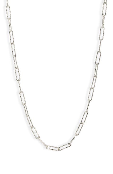 Demi Fine Faceted Paper Clip Chain Necklace