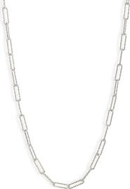 Nordstrom Demi Fine Faceted Paper Clip Chain Necklace