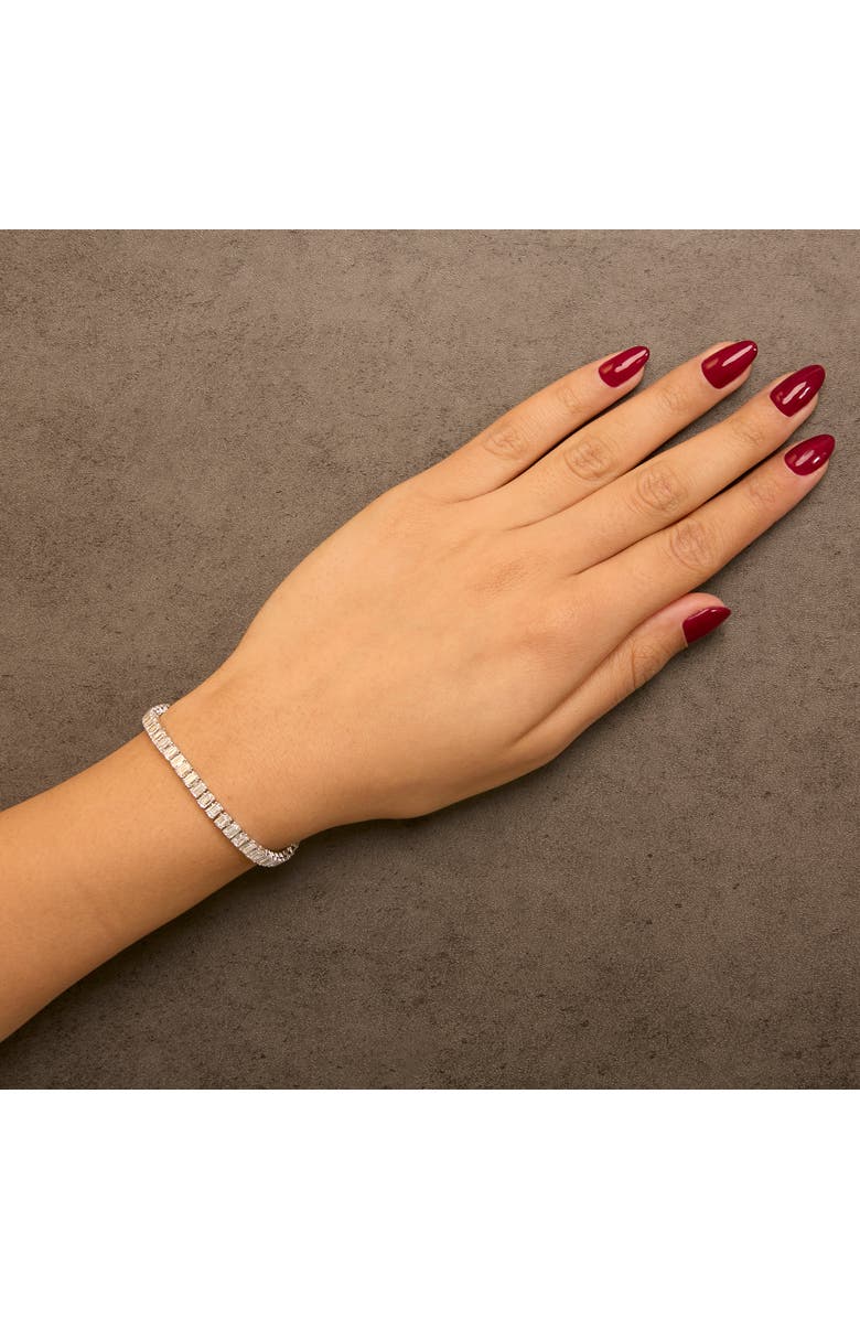 Haus of Brilliance IGI Certified 14K White Gold 10.0 Cttw Emerald Cut Lab Grown Diamond Tennis Bracelet, Alternate, color, White Gold