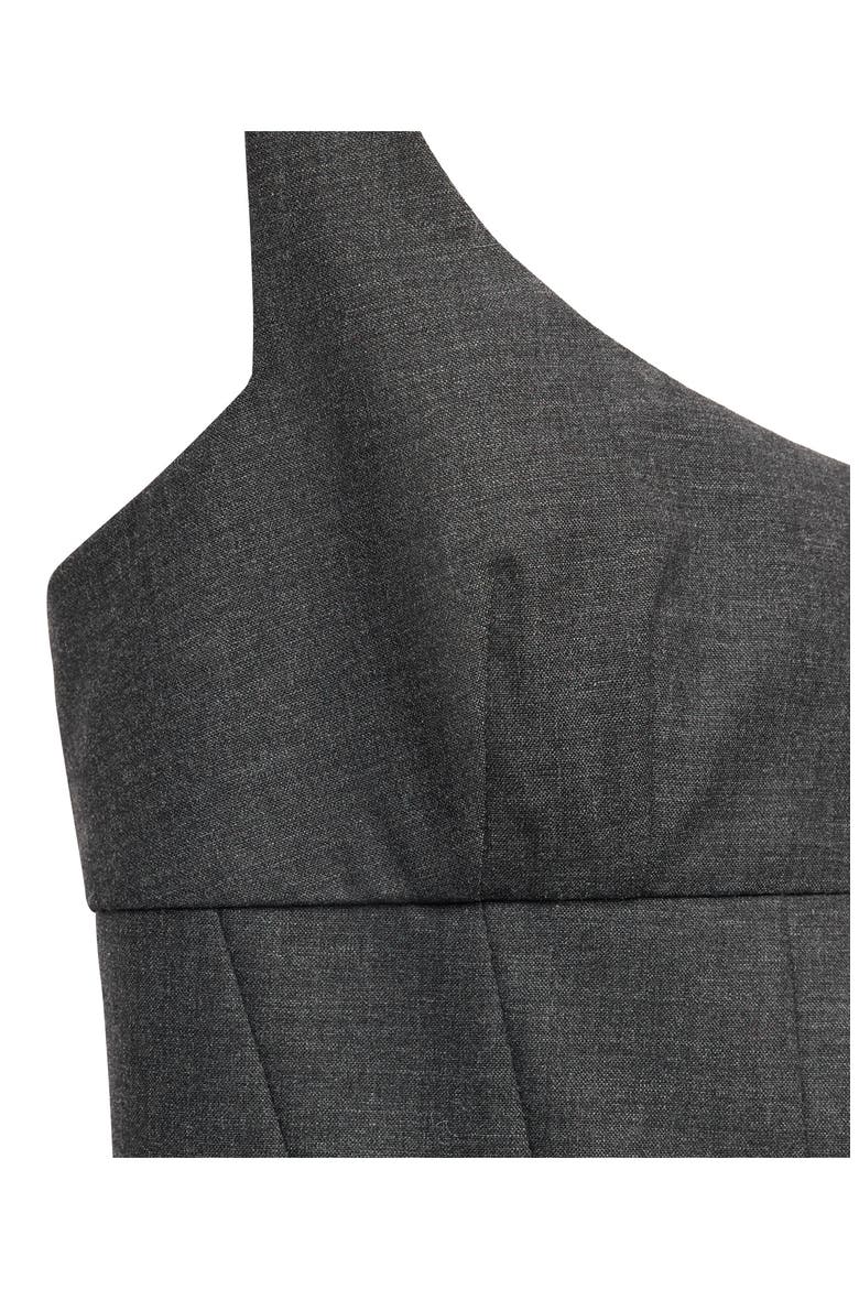 Decorative Seam Midi Dress, Alternate, color, GREY