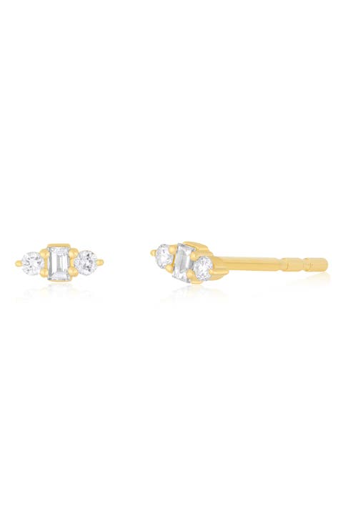 Mia 14k Gold Diamond Stud Earrings