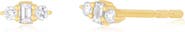 EF Collection Mia 14k Gold Diamond Stud Earrings