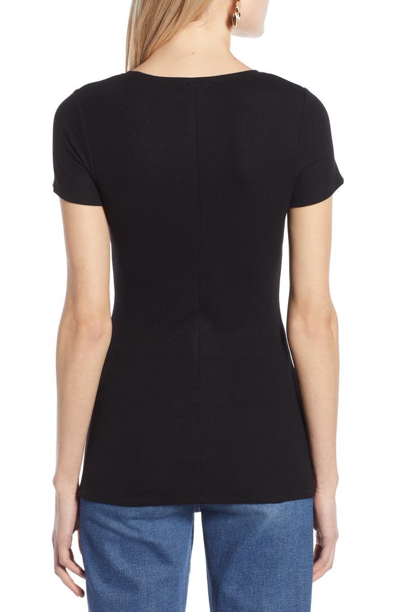 Halogen<sup>®</sup> Ribbed Crewneck Tee, Alternate, color, 