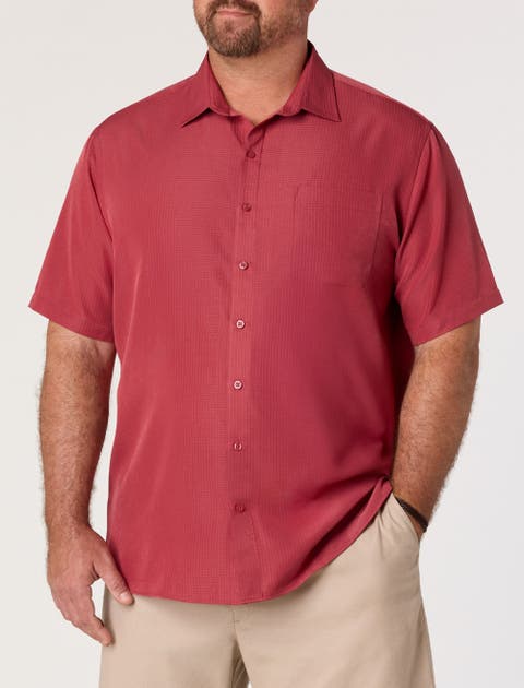 Microfiber Comfort Grid Sport Shirt