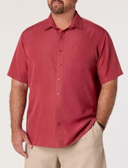 Harbor Bay by DXL Microfiber Comfort Grid Sport Shirt