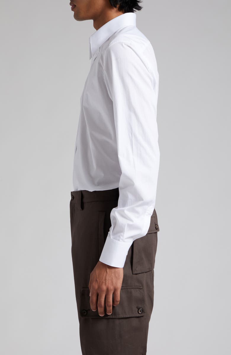 Dolce&Gabbana Martini Fit Cotton Poplin Button-Up Shirt, Alternate, color, Opt. White