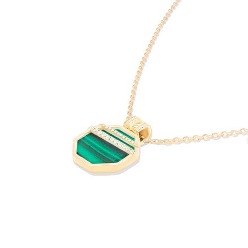 Campbell + Charlotte Spark Octagon Pendant Necklace In Gold