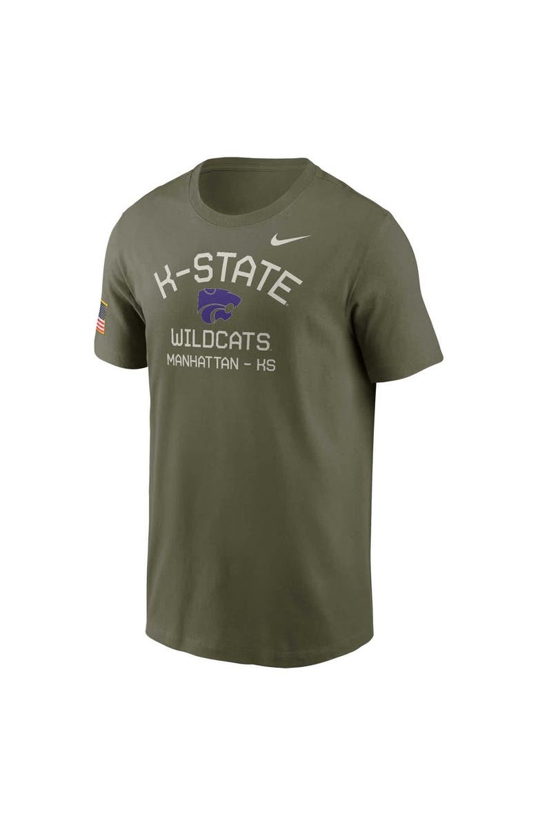 Nike Men's Nike  Olive Kansas State Wildcats 2024 Military Appreciation Performance T-Shirt, Main, color, 