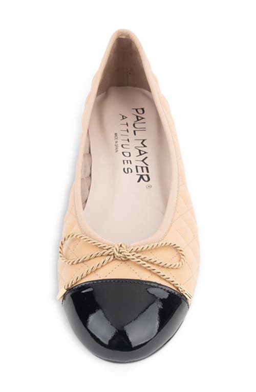 Paul Mayer Cap Toe Quilted Ballet Flat