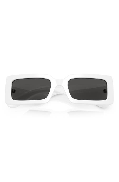 Dolce & Gabbana Womens White Dg6187 Rectangle-frame Injected Sunglasses In White