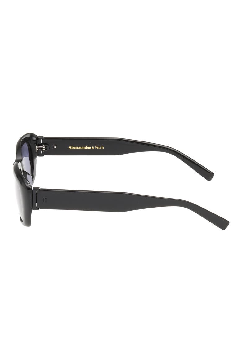 52mm Rectangular Sunglasses, Alternate, color, SHINY BLACK / SMOKE LENS