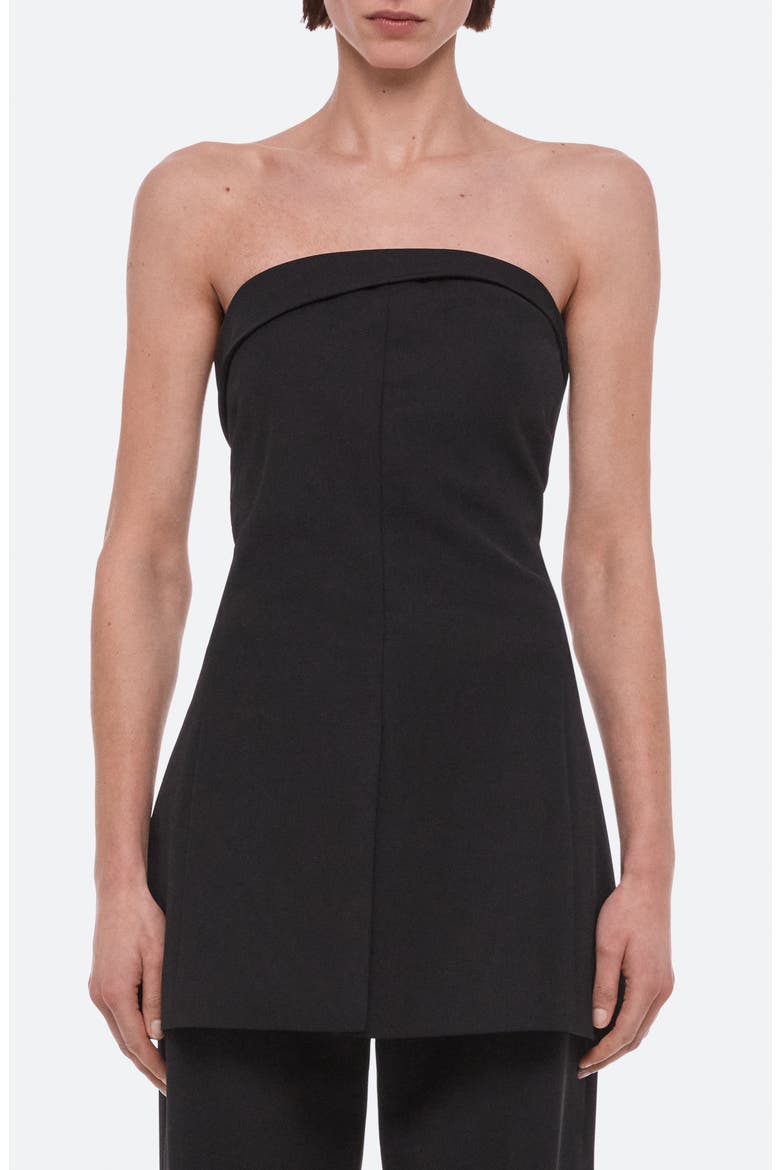 Strapless Blazer Top, Main, color, BLACK