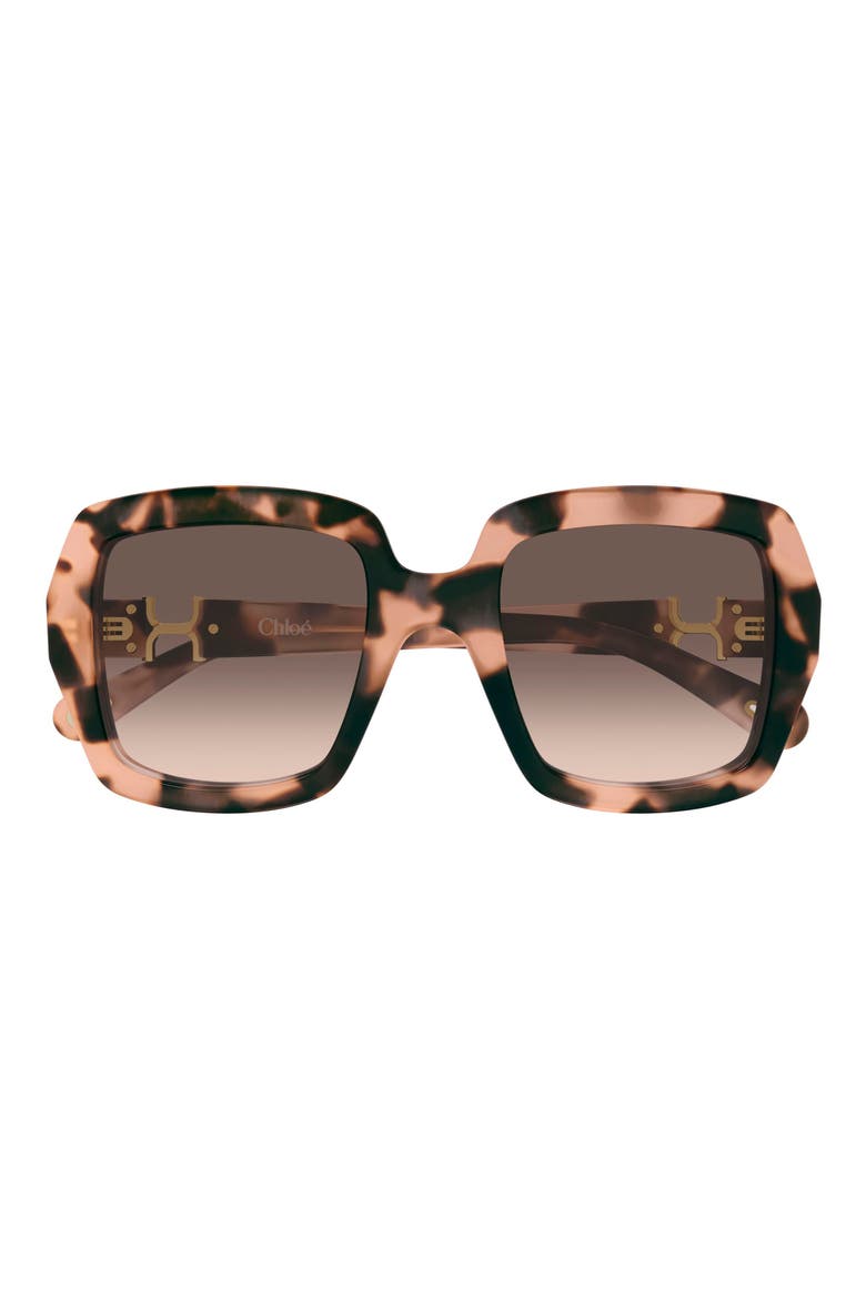 52mm Gradient Square Sunglasses, Main, color, HAVANA