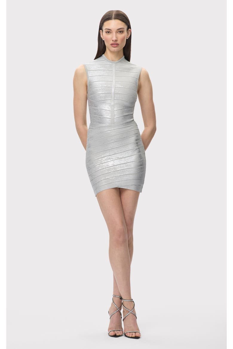 The Metallic Jenna Skirt, Alternate, color, SILVER FOIL