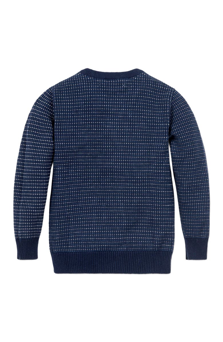 Hope & Henry Baby Boys' Sweater Henley with Zipper, Infant, Alternate, color, Navy Birds Eye