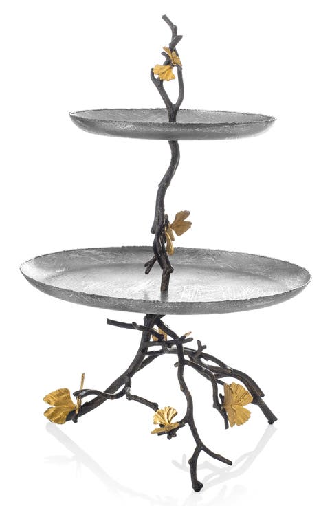 Butterfly Ginkgo 2-Tier Étagère