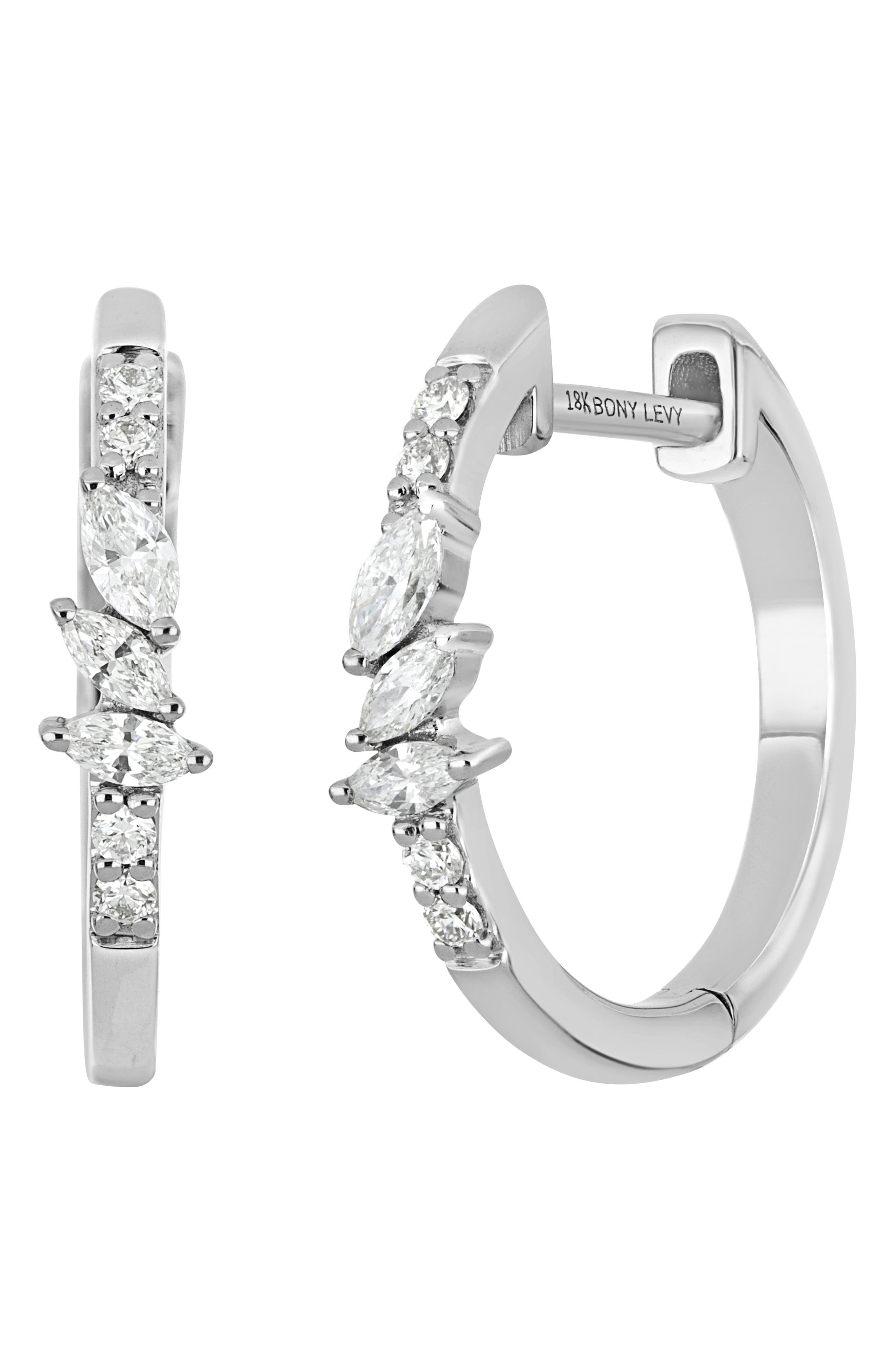Bony Levy Getty Diamond Hoop Earrings