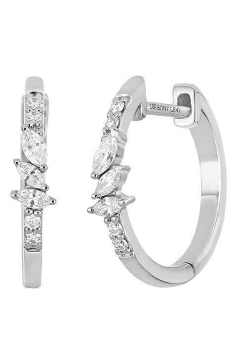 Getty Diamond Hoop Earrings