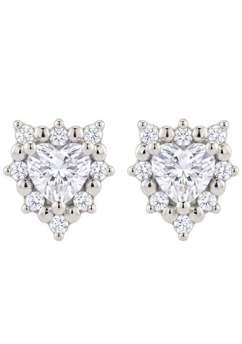 Padma White Gold Studs