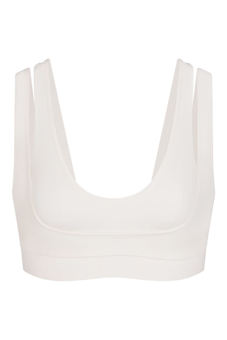 Matte Double Strap Scoop Bra, Alternate, color, NSKM ACTV IVORY
