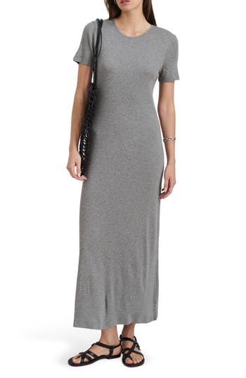 Alex Mill Carolyn Fine Rib Dress in Heather Grey at Nordstrom Rack, Size Large