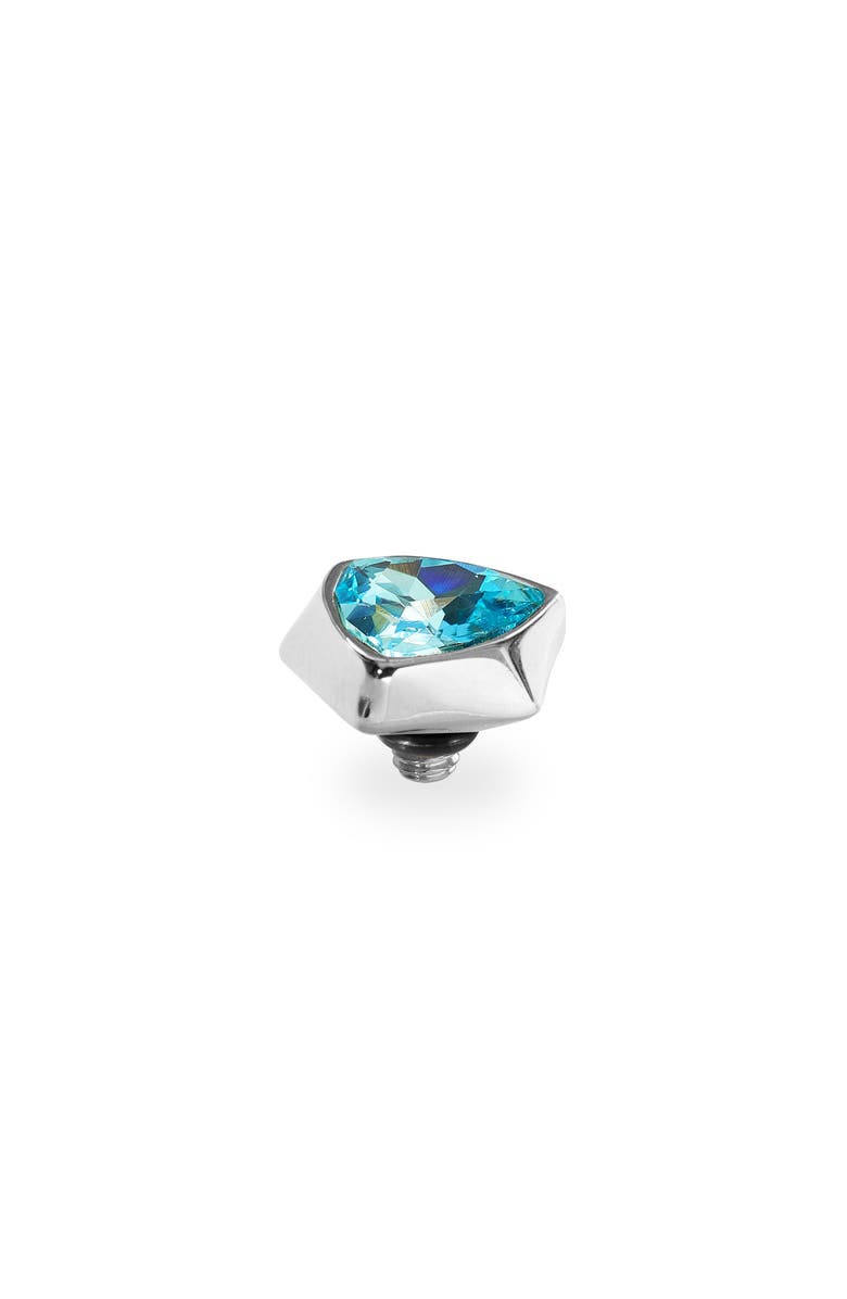 QUDO Triangolo Top 0.39", Main, color, Silver/Aquamarine